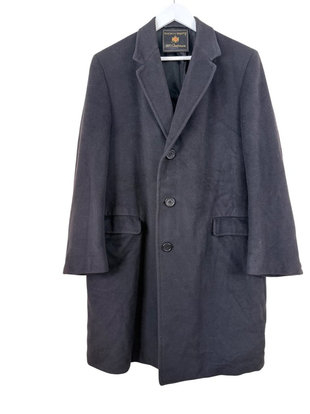 100% Cashmere 1960s True Vintage Society Brand Car Over Topcoat Sz 42 US